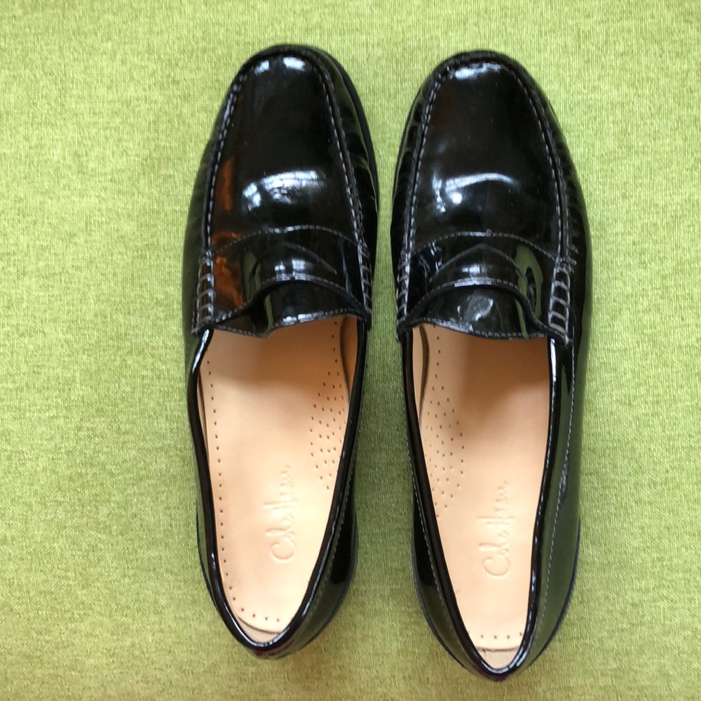 Cole Haan Nike Air black patent penny loafer